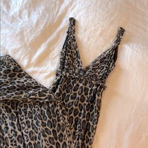 Long leopard maxi dress